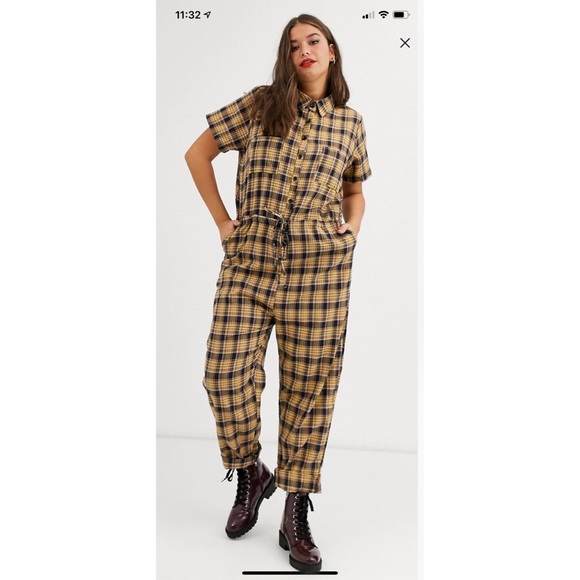 ASOS Curve Other - Daisy street plus size checker jumpsuit